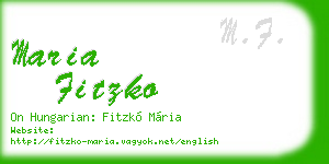 maria fitzko business card